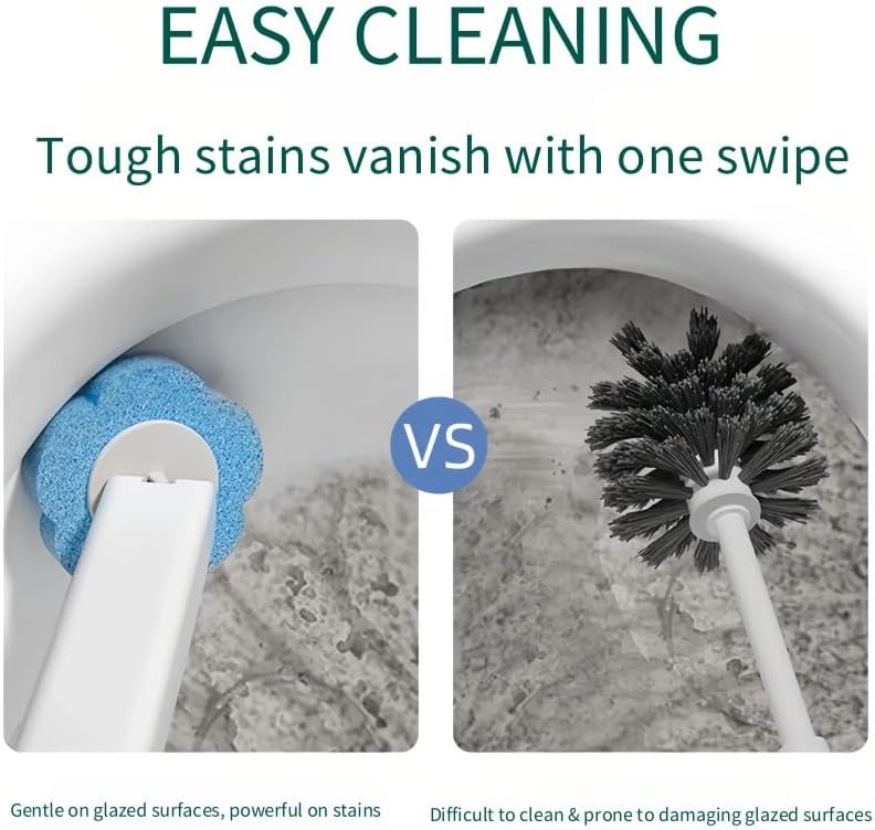clowand Disposable Toilet Brush,Toilet Bowl Cleaner,Toilet Cleaning Supplies,Toilet Bowl Brush,Automatic lid-Opening and Closing Toilet Brush with Holder, 48 Refills for Cleaning and Bathroom Maintenance - Image 5